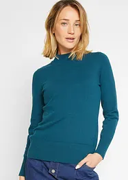 Pull basique en maille fine à col montant, bonprix