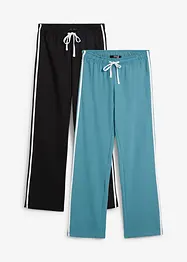 lot de 2 pantalons en molleton 100% coton, bonprix