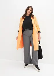 Pantalon large à pinces avec taille haute confortable et ajustable, bonprix