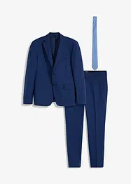 Anzug mit Krawatte  (3-tlg.Set), Regular Fit, bonprix