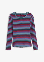 Rippshirt gestreift aus Bio-Baumwolle, bonprix