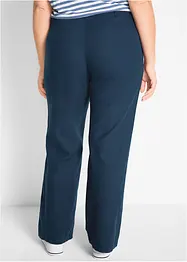 Pantalon en lin majoritaire avec taille élastiquée, bonprix