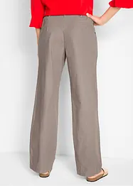 Pantalon en lin majoritaire avec taille élastiquée, bonprix