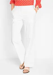 Pantalon en lin majoritaire avec taille élastiquée, bonprix
