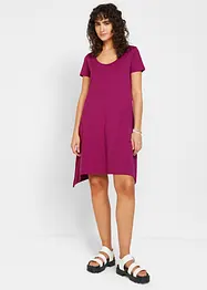 Kurzes Baumwoll-Shirtkleid aus Flammgarn, bonprix