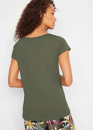 Shirt mit platziertem Print aus Bio-Baumwolle, kurzarm, bonprix