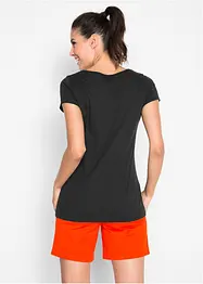 Shirt mit platziertem Print aus Bio-Baumwolle, kurzarm, bonprix