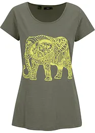 Shirt mit platziertem Print aus Bio-Baumwolle, kurzarm, bonprix