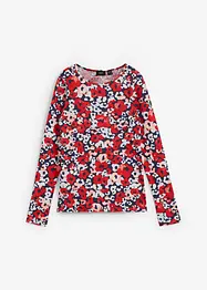 Langarmshirt mit Blumenprint, bonprix