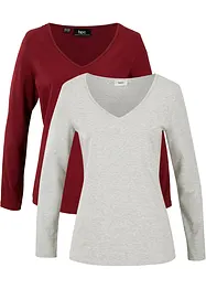 Figurbetontes Langarmshirt (2er Pack), bonprix