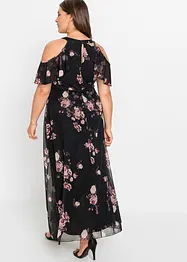 Robe longue en mesh imprimé, bonprix