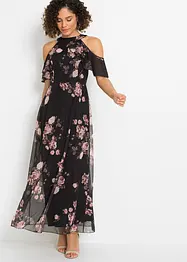 Robe longue en mesh imprimé, bonprix