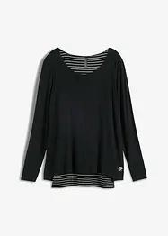 Longshirt mit Langarm doppellagig, bonprix