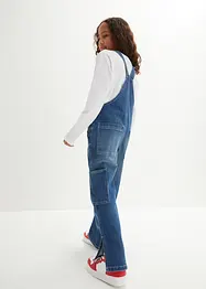 Jeans-Latzhose Mid Waist, bonprix