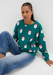 Weihnachts-Sweatshirt mit Vokuhila Saum, bonprix