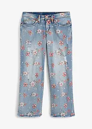 Culotte-Jeans mit Blumenprint, RAINBOW