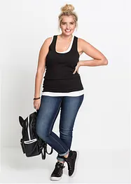 2er-Pack Ripp-Tanktop, bonprix