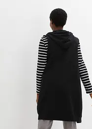 Long gilet sans manches en molleton, bonprix