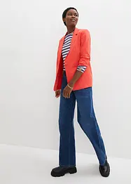 Gestreiftes Langarmshirt mit Stickerei, bonprix