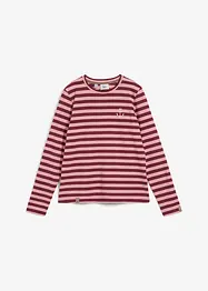 Gestreiftes Langarmshirt mit Stickerei, bonprix