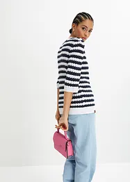T-shirt en maille, manches coudes, bonprix
