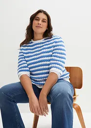 T-shirt en maille, manches coudes, bonprix