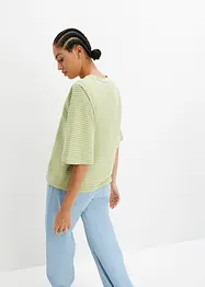 Gestreiftes T-Shirt mit Raglan-Ärmeln, hochgeschlossen, bonprix