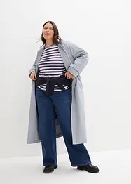 Gestreiftes Langarmshirt mit Stickerei, bonprix