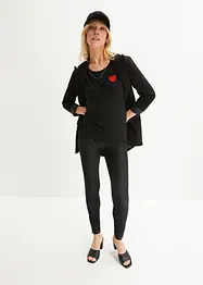 Vokuhila-Shirt aus fließendem Viskosemix, bonprix
