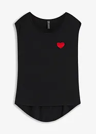 Vokuhila-Shirt aus fließendem Viskosemix, bonprix