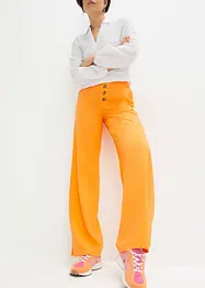 Pantalon palazzo en lin mélangé, long, bonprix