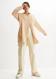 Chemisier long et ample en gaze de coton, bonprix