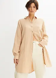 Chemisier long et ample en gaze de coton, bonprix