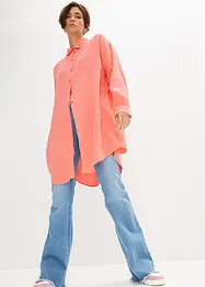 Chemisier long et ample en gaze de coton, bonprix