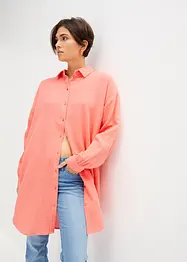 Chemisier long et ample en gaze de coton, bonprix