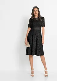 Robe en dentelle avec empiècement crochet, bonprix