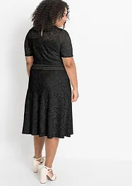 Robe en dentelle avec empiècement crochet, bonprix