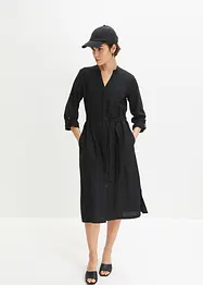 Kleid mit Taschen aus Leinen-Viskose-Mix, bonprix