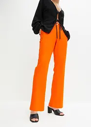 High-Waist-Hose aus Leinen-Viskose-Mix, bonprix