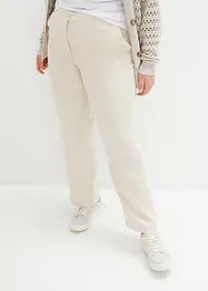 Pantalon taille haute en lin et viscose, bonprix