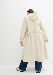 Manteau trench longueur mollet à capuche amovible, bonprix