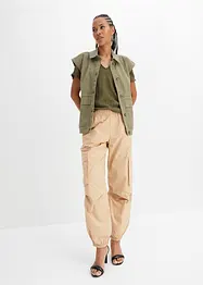 Oversize-Shirt mit tiefem V-Ausschnitt, bonprix