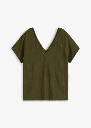 Oversize-Shirt mit tiefem V-Ausschnitt, bonprix