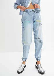 Barrel Jeans Mid Waist, Bequembund, bonprix