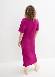 Shirt-Kleid mit Knotendetail in Midi-Länge aus Strukturjersey, bpc bonprix collection