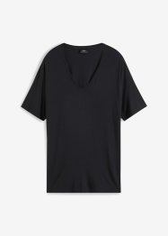 Long-Shirt mit V-Ausschnitt und Fledermausärmeln, bpc bonprix collection