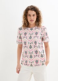 T-shirt en lin imprimé, manches ½, bpc bonprix collection