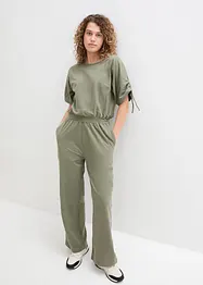 Jersey-Jumpsuit mit weitem Bein, bonprix