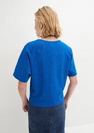 Kurzshirt mit Lochstickerei, bonprix