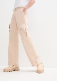 Pantalon cargo avec lin, bpc bonprix collection